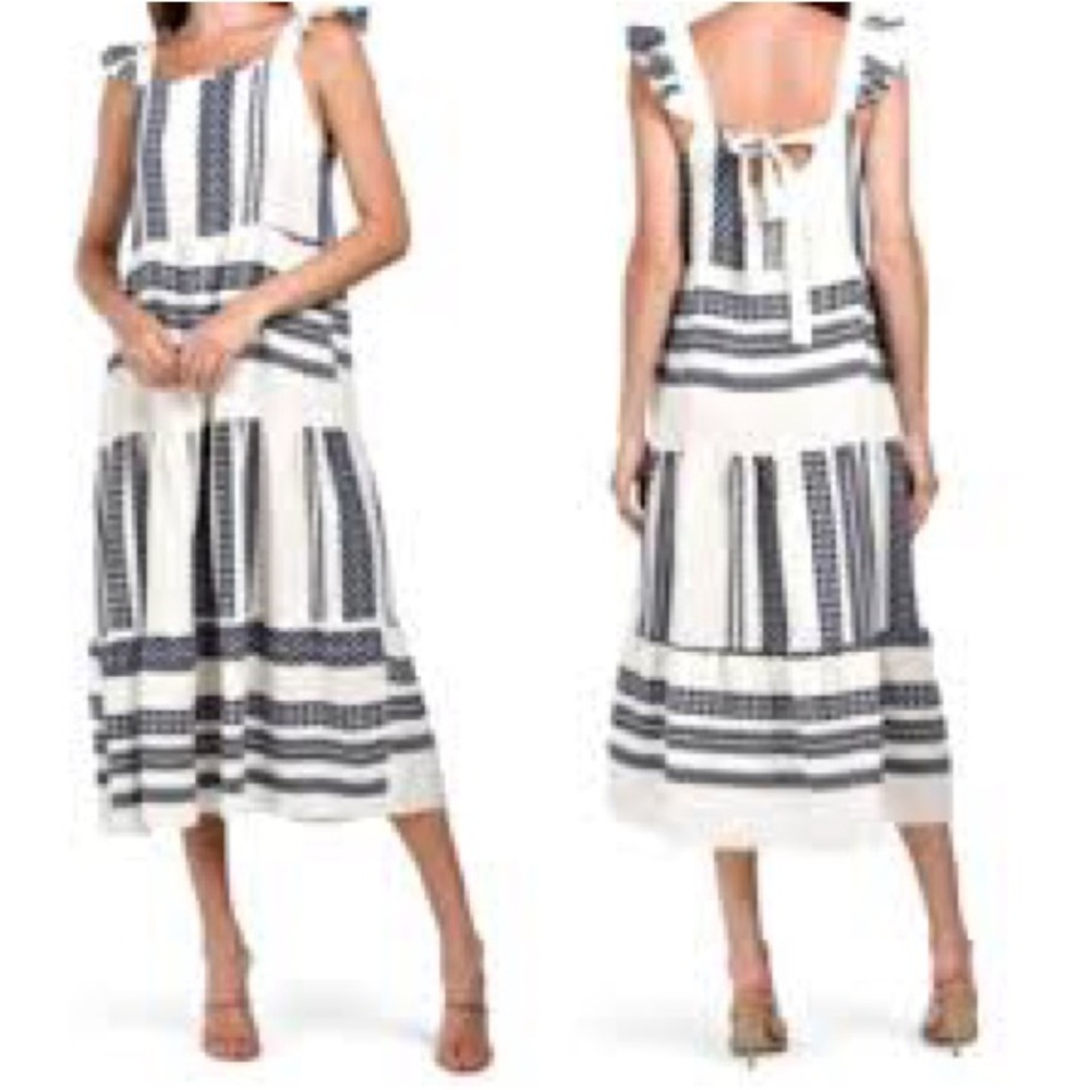 Caterina Ricci Aztec Print Linen Dress – NWT – Size M